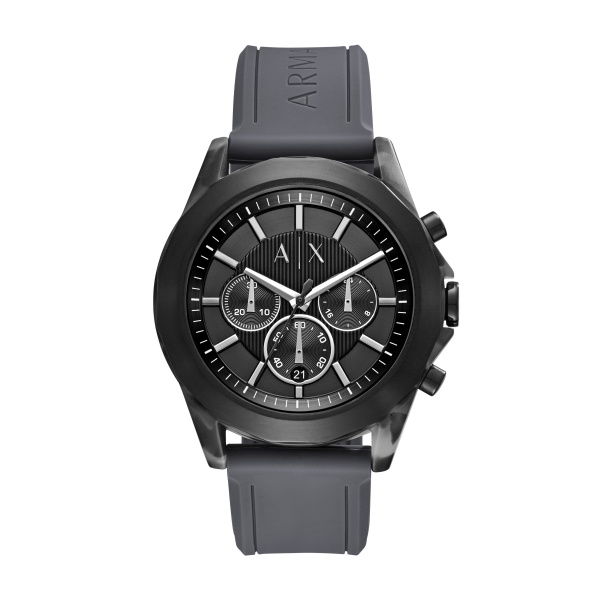 emporio armani men's automatic leather watch