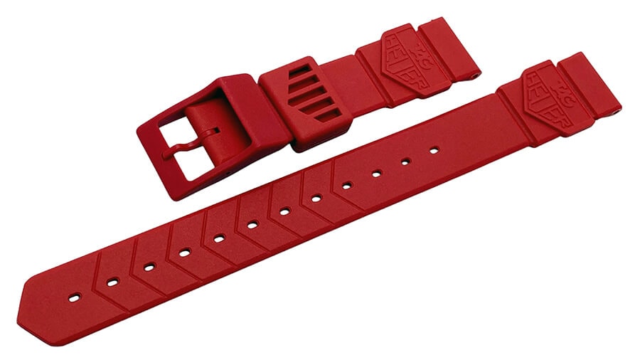 Tag heuer cheap red rubber strap