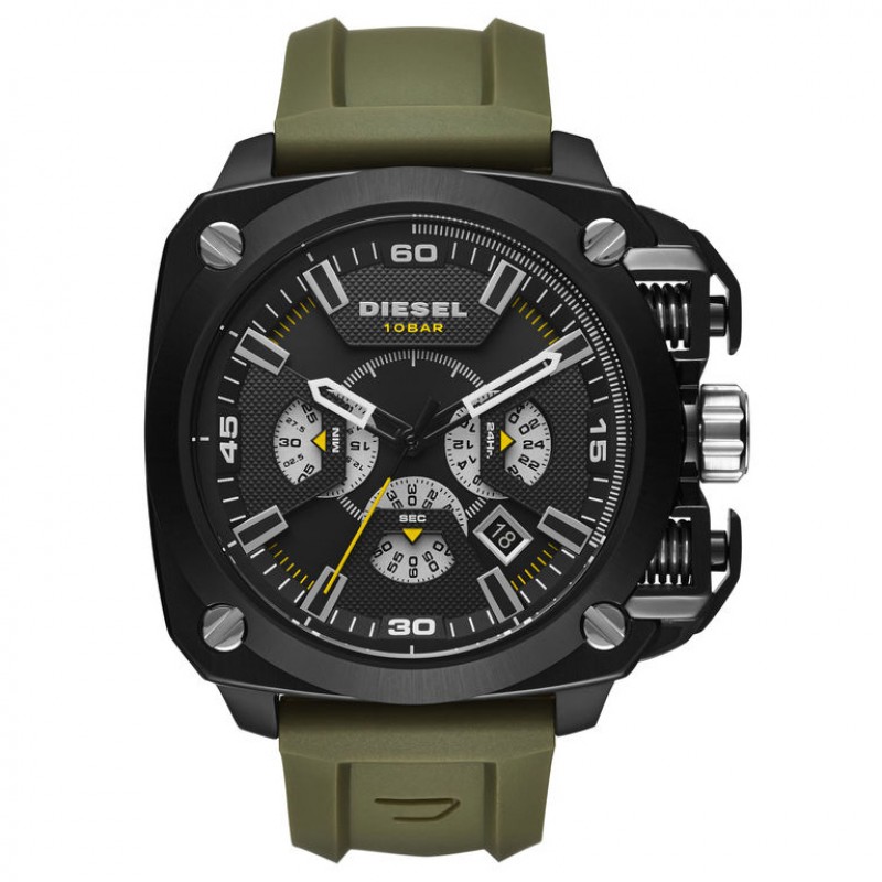 Green on sale diesel watch