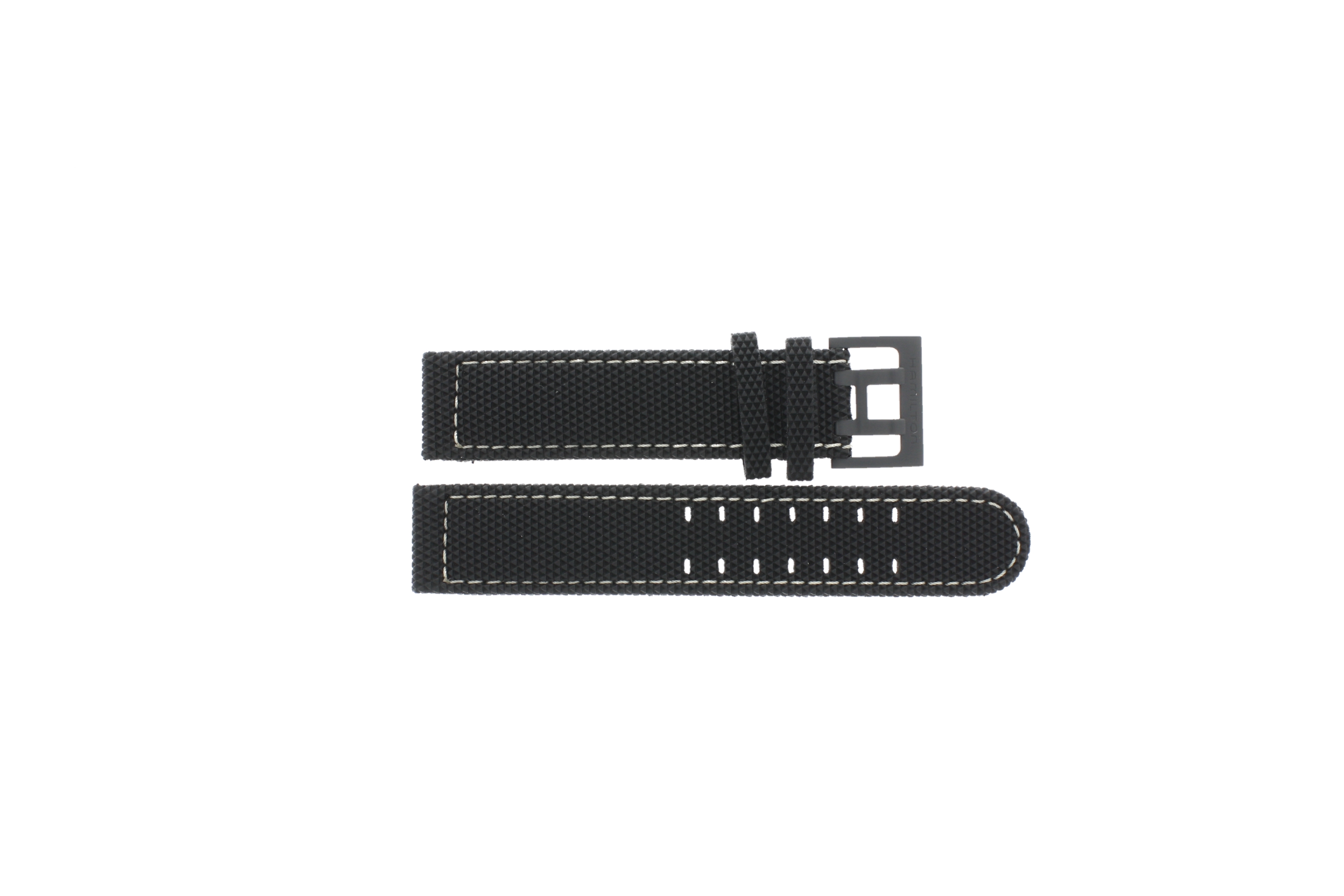 Watch strap Hamilton H705751 H001.70.575.733.11 H600.705.113 Leather Textiles 20mm