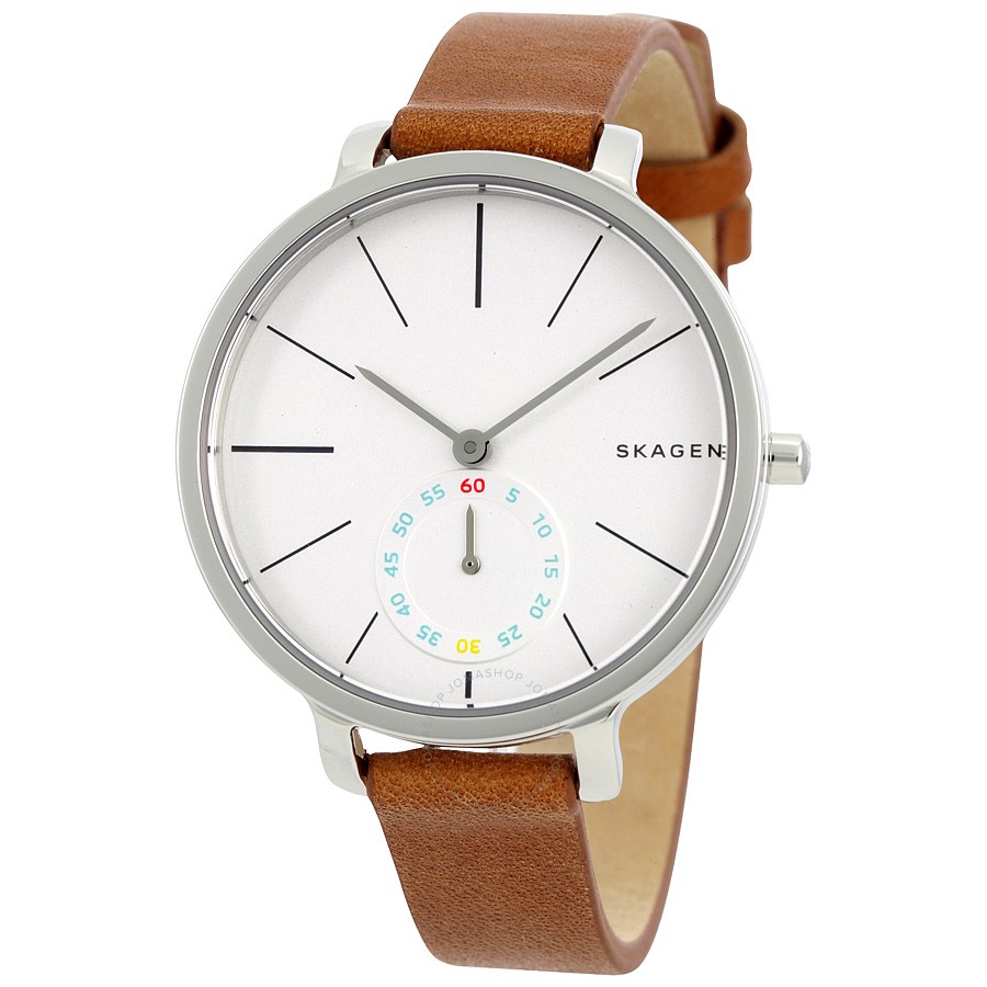 Skagen hagen store leather watch