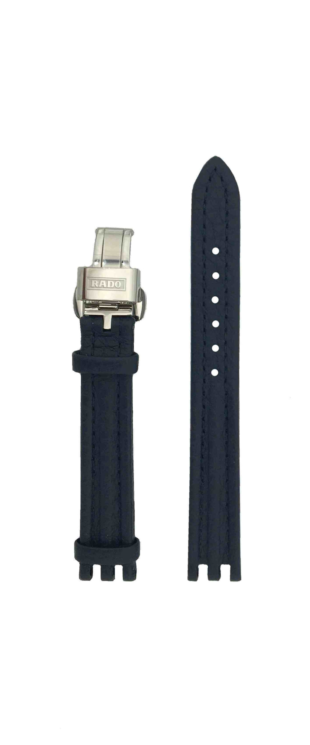 Watch strap Rado 01.153.0344.3.220 R070871310 R070871310 Leather Blue 13mm
