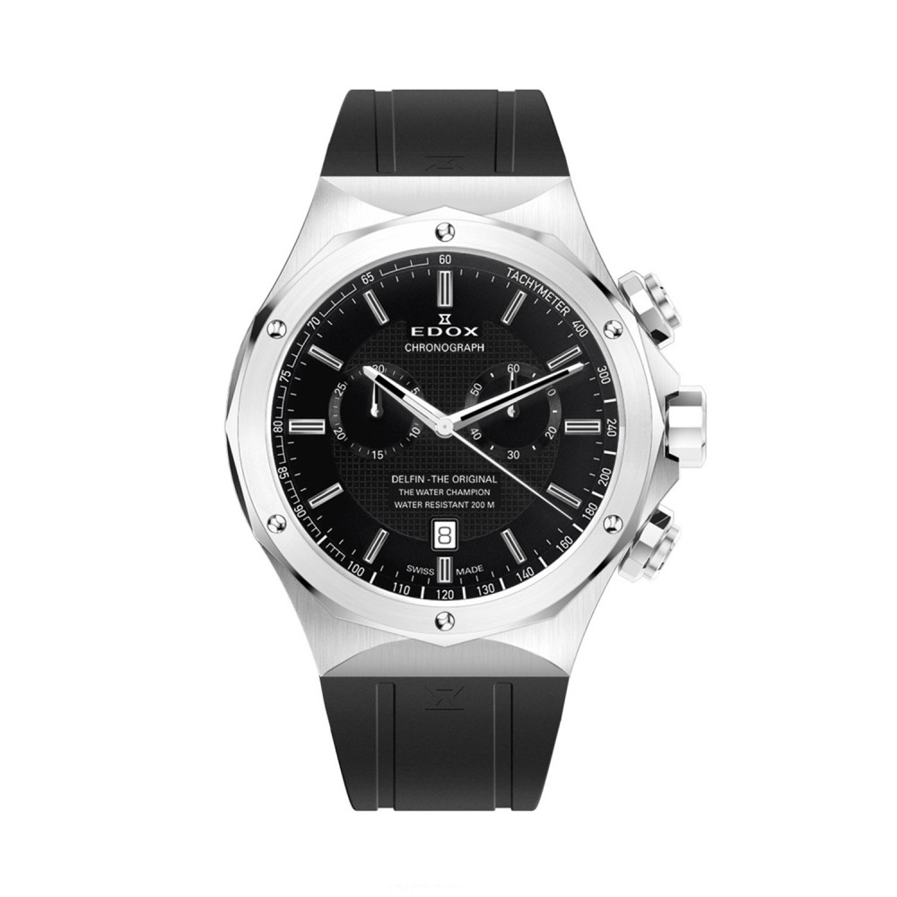 Edox watch strap 10107 RUB Rubber Black