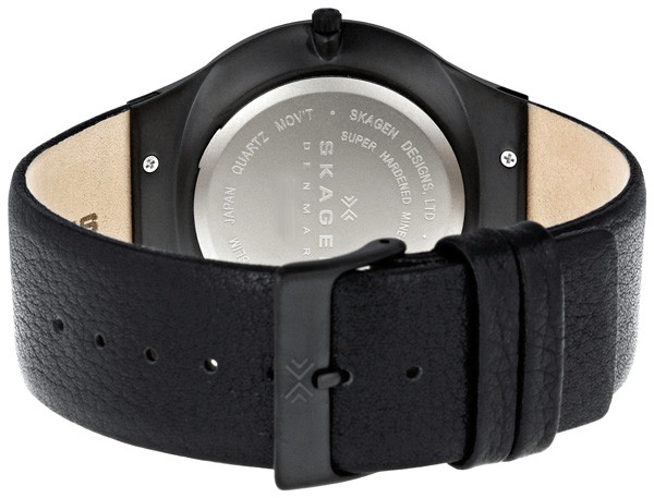 Skagen watch strap 234XXLTLB Leather Black Order now from World
