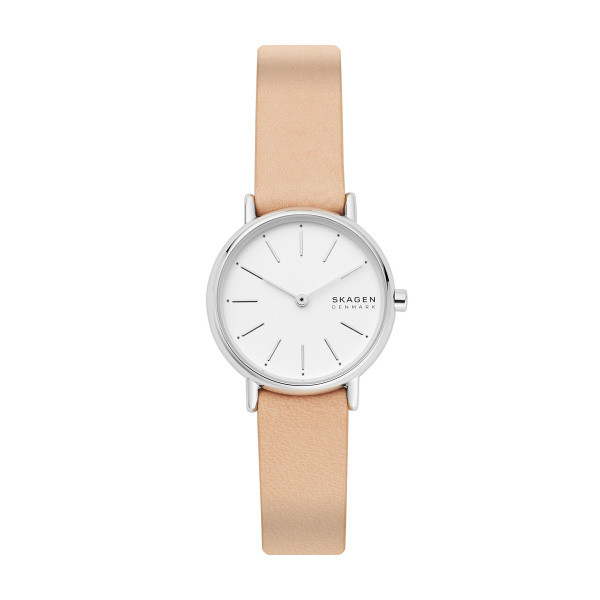 Skagen women's best sale leather watch