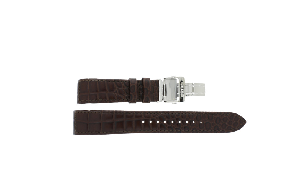 Watch strap Seiko 7D56 0AA0 SNP023P1 4A071JL PREMIER Leather Brown 21mm