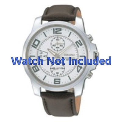 Seiko watch strap 7T94-0AV0 / SNN165P1 Leather Brown - Order now from World  of Watch Straps!