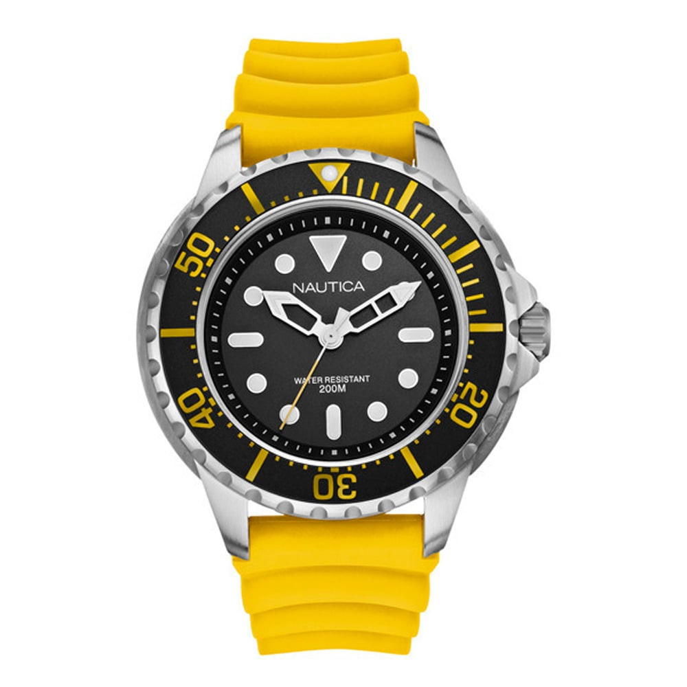 Nautica watch yellow strap cheap