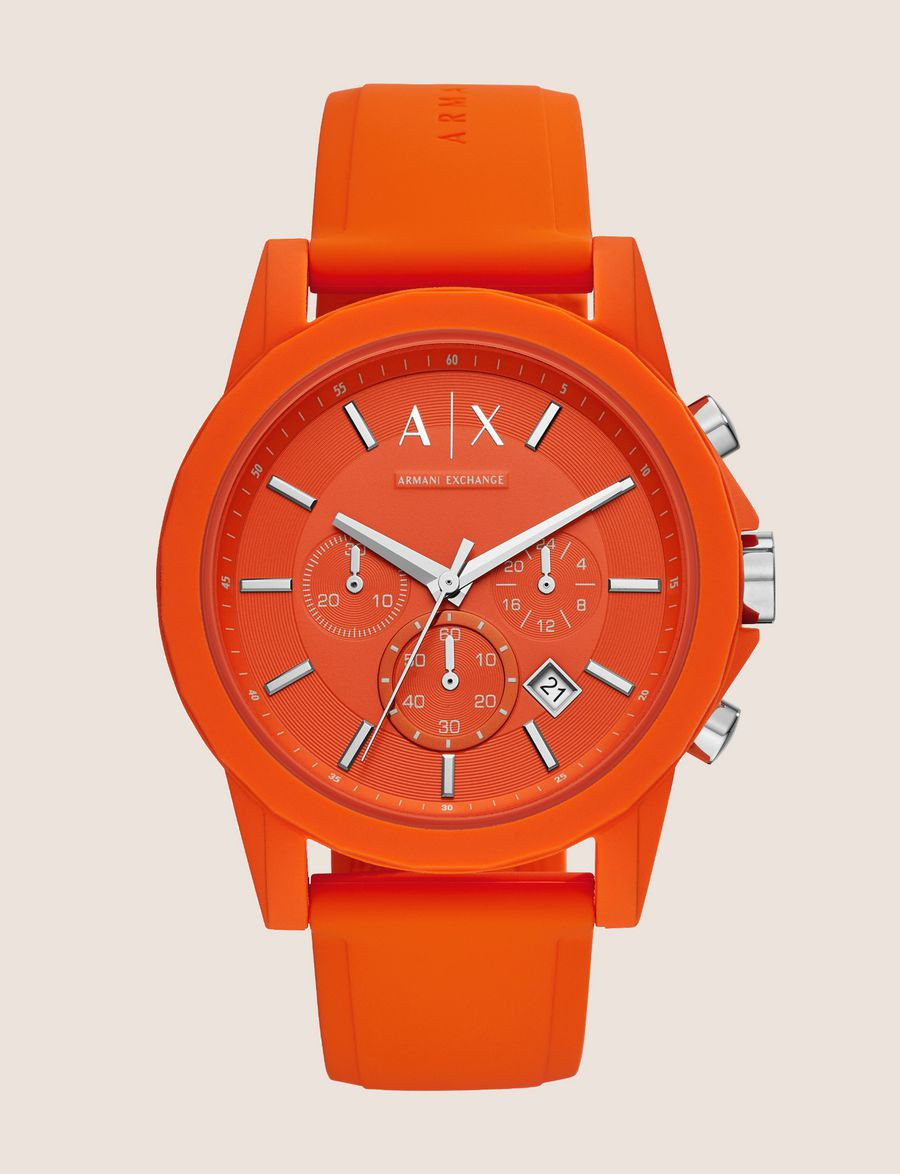 Armani Exchange часы оранжевые