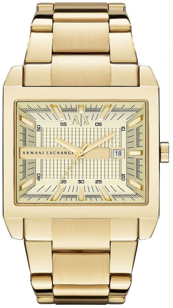 Armani exchange gold plated watch new arrivals