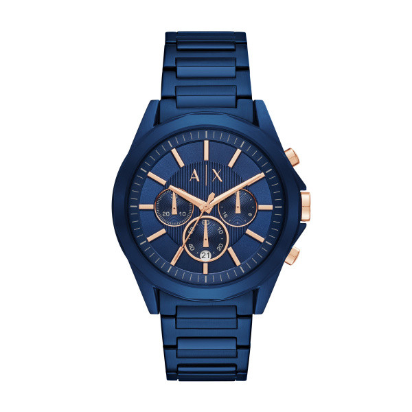 Armani exchange shop blue chronograph watch