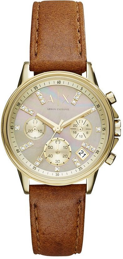 Armani exchange watch leather strap online
