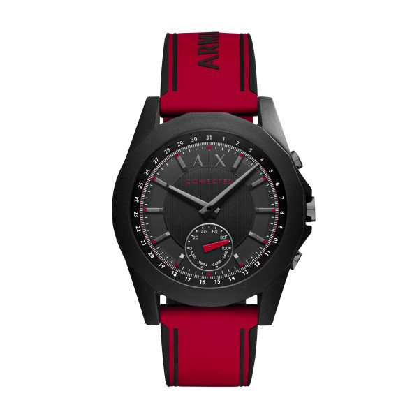 armani exchange rubber strap watch