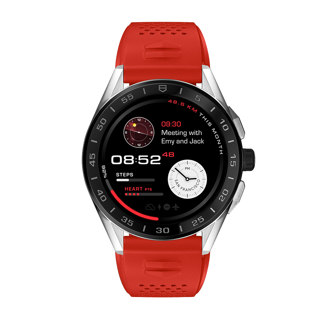 Tag heuer hotsell connected red strap