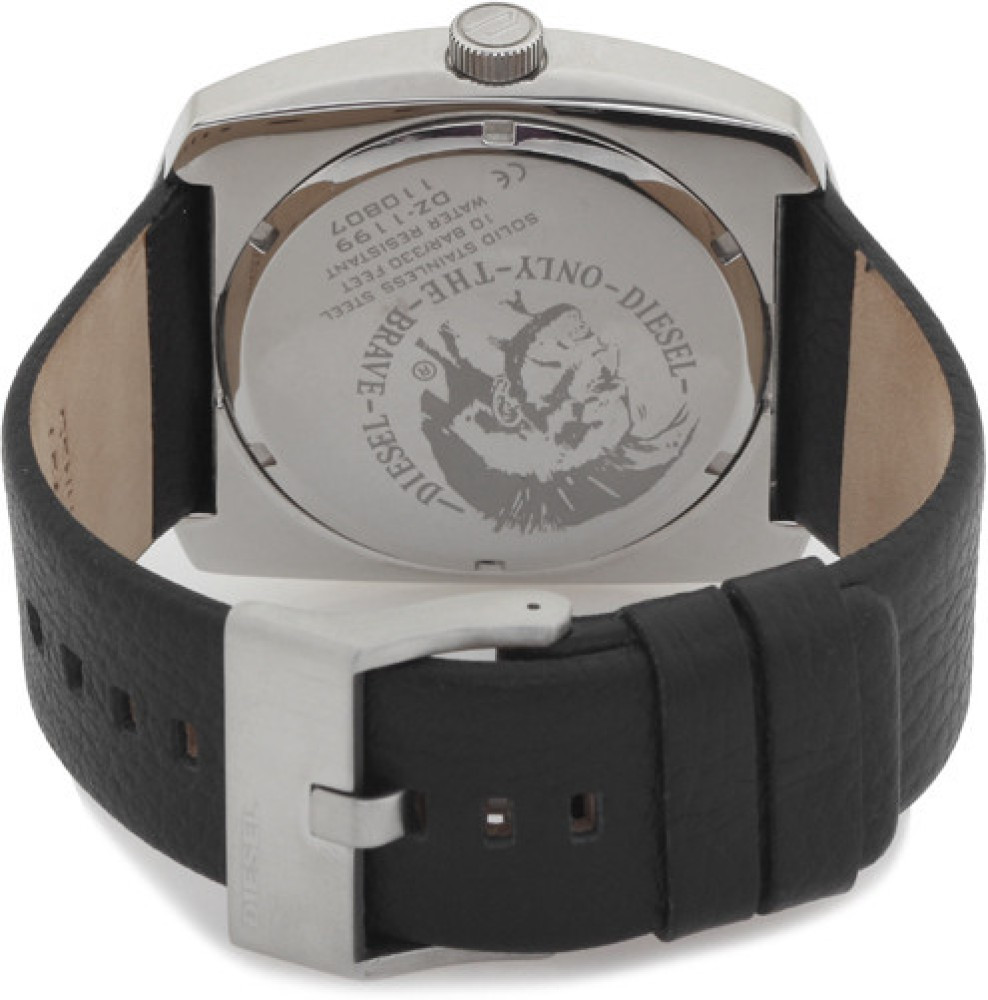 Diesel watch strap DZ1199 Leather Black Order now from World of Watch Straps