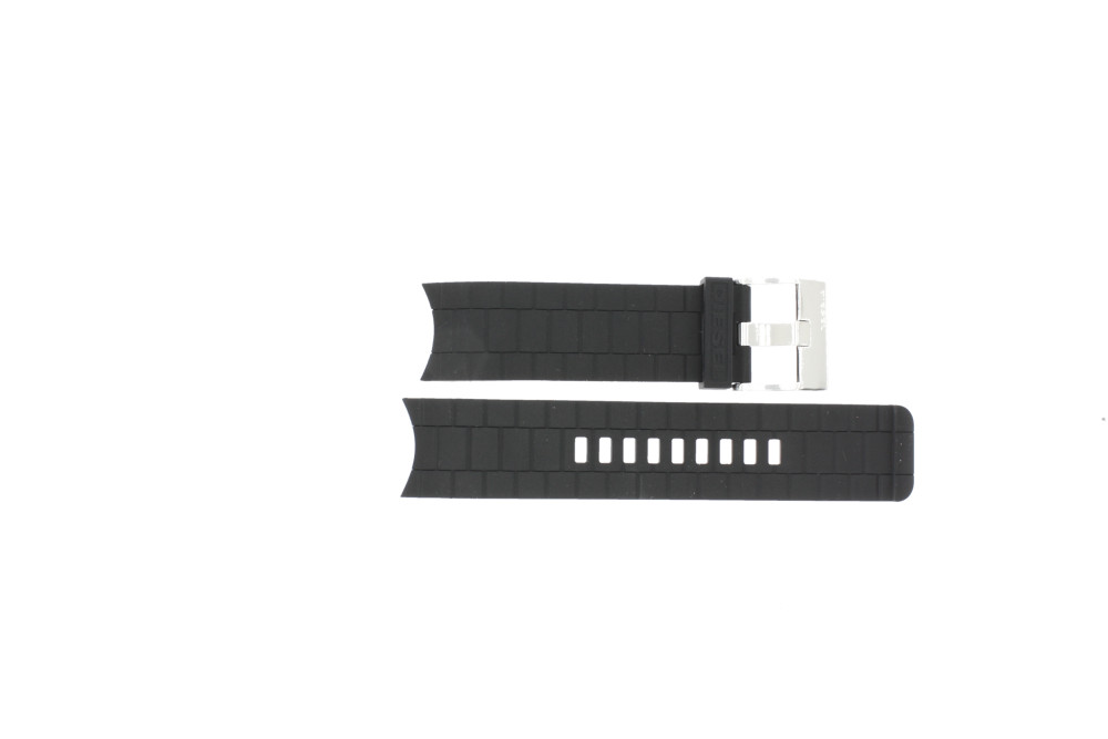 Watch strap Diesel DZ1437 Double Down Rubber Black 24mm