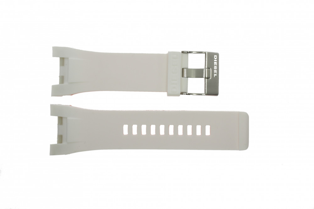 Watch strap Diesel Bugout DZ4286 Rubber White 32mm