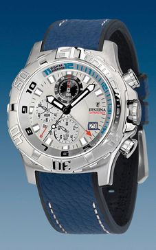 Watch strap Festina F16183 2 Leather Blue 22mm