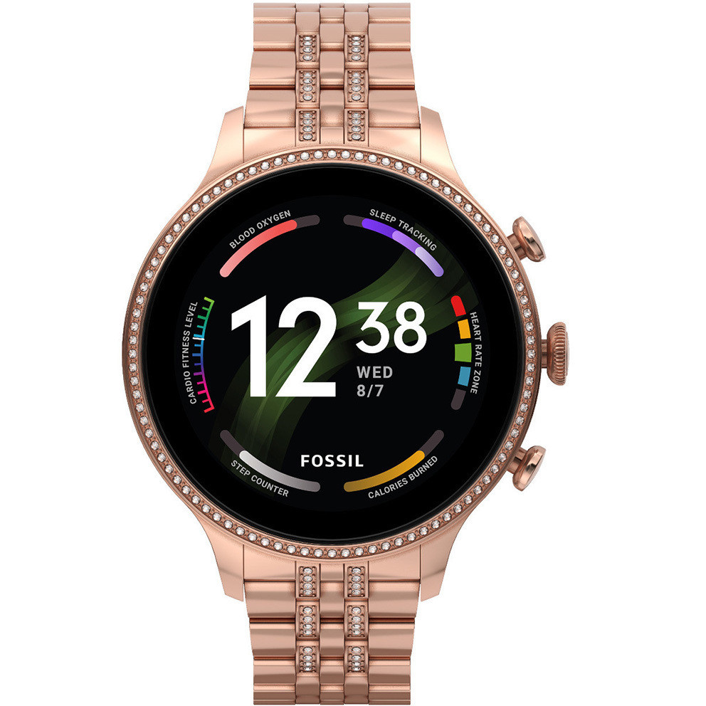 Rose Gold Fossil Smartwatch 18mm Band Smartwatch Fossil FTW6077