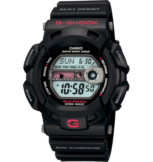 CASIO / G−SHOCK / G−9100−1JF Casio Men's G9100-1 G-shock Gulfman Tide and Moon Watch for