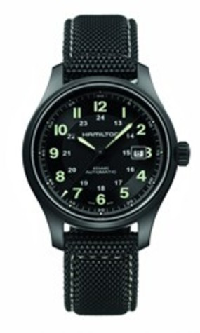 Watch strap Hamilton H705751 H001.70.575.733.11 H600.705.113 Leather Textiles 20mm
