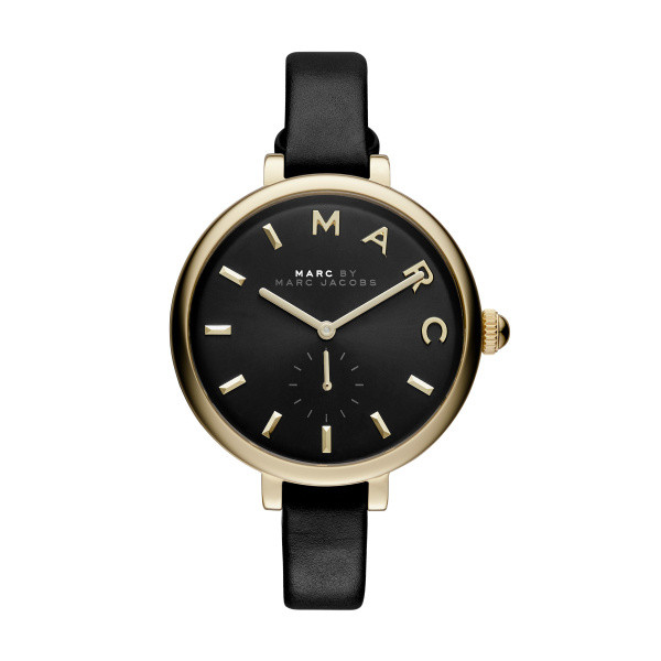 Marc jacobs deals black leather watch
