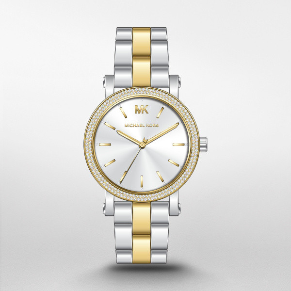 stainless steel michael kors watch links gold