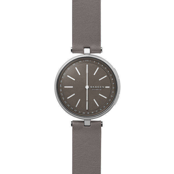 Watch strap Skagen SKT1401 Leather Grey 16mm