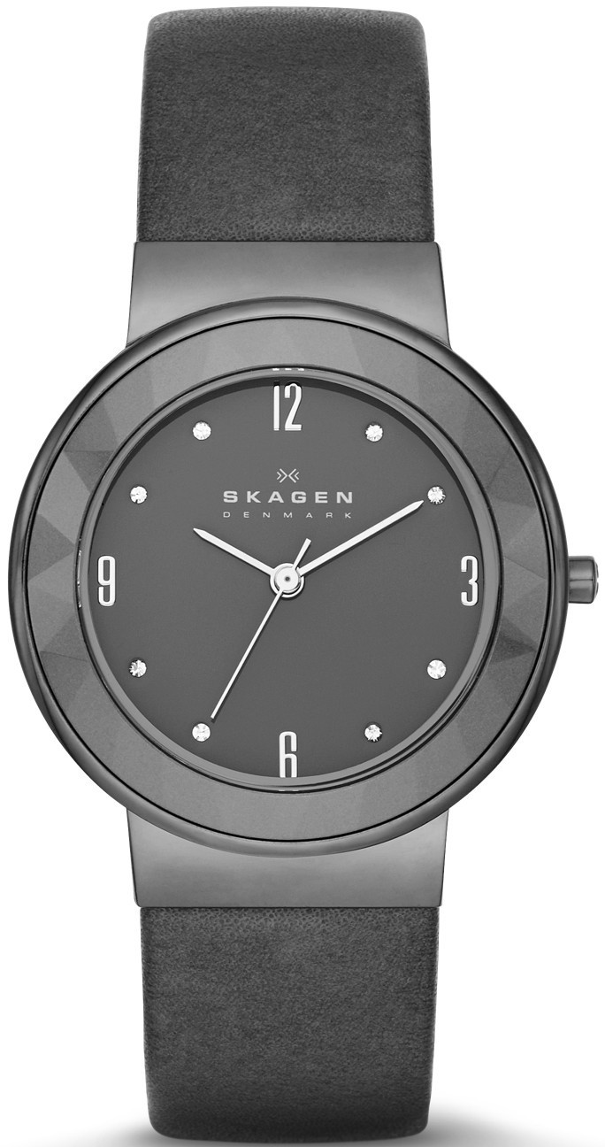 Skagen grey cheap leather watch strap