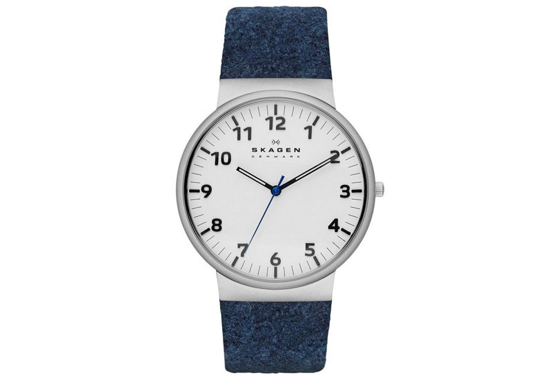 Watch band Skagen SKW6098 Leather Textiles 23mm