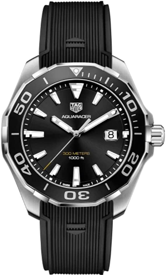 Watch strap Tag Heuer WAY101A FT6141 Rubber Black 21.5mm