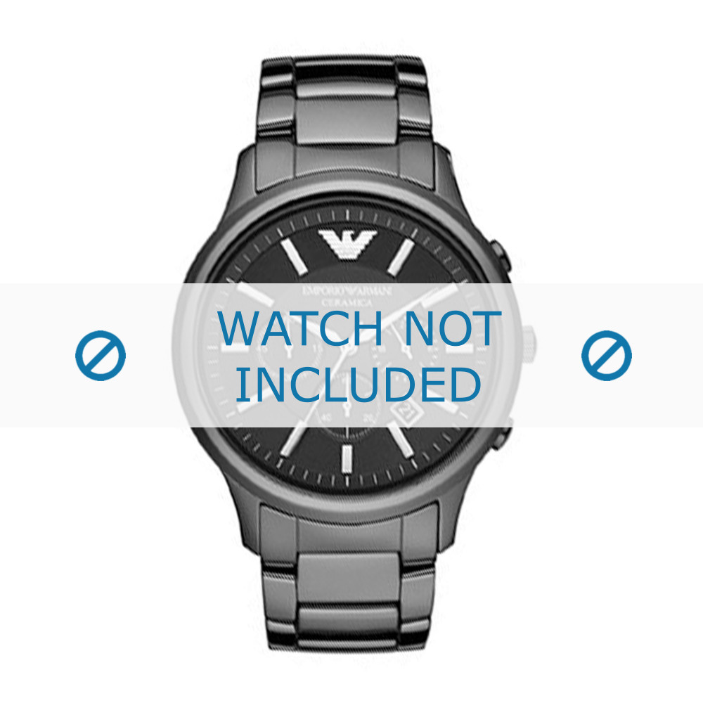 Watch strap Armani AR1474 Ceramics Black 24mm