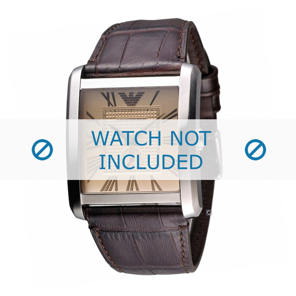 Armani AR1641 watch strap Leather 28mm