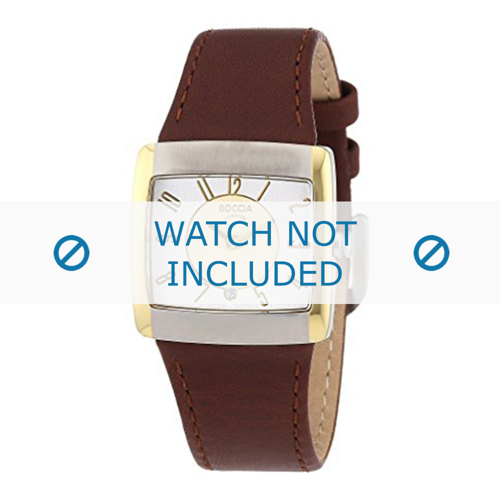 Boccia watch strap 3150 02 BO3150 02 40 Leather Brown