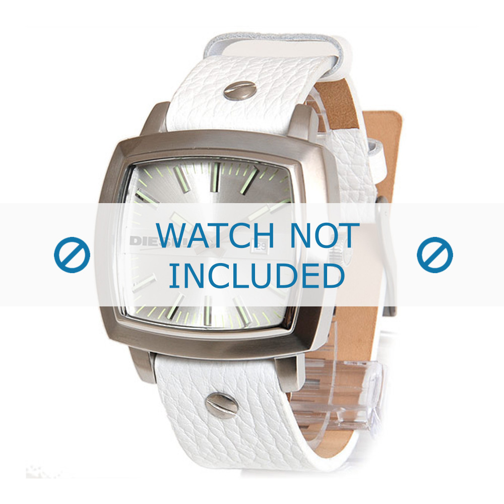 Diesel watch strap DZ1226 Leather White Order now from World of Watch Straps
