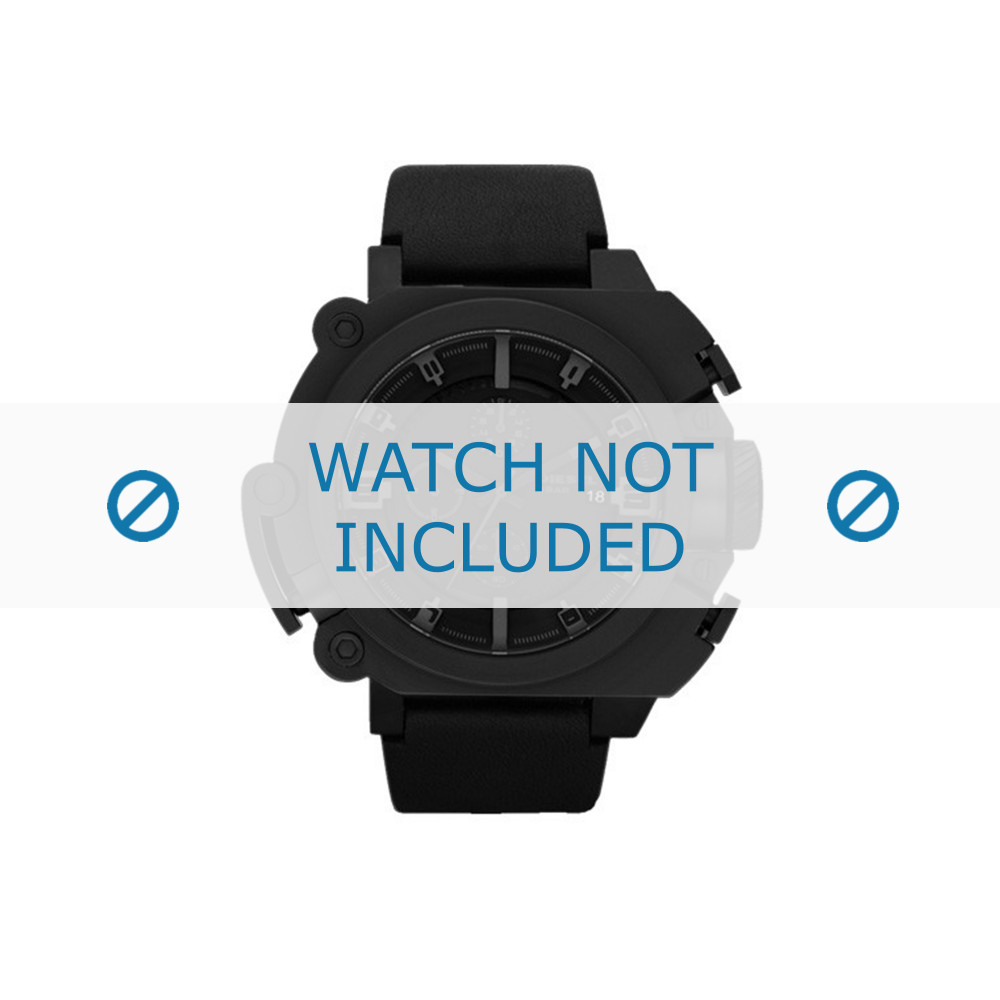 Diesel watch strap DZ4243 Leather Black Order now from World of