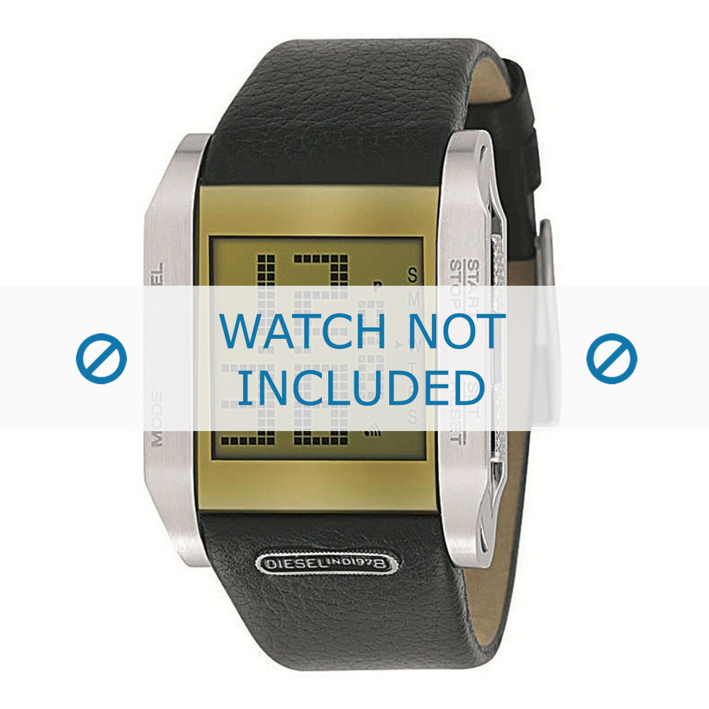 Diesel watch strap DZ7077 Leather Black