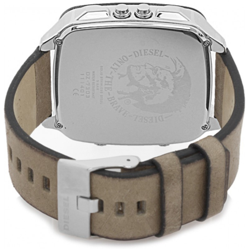 Diesel watch strap DZ7303 Leather Cream white Beige Order now from World of Watch Straps
