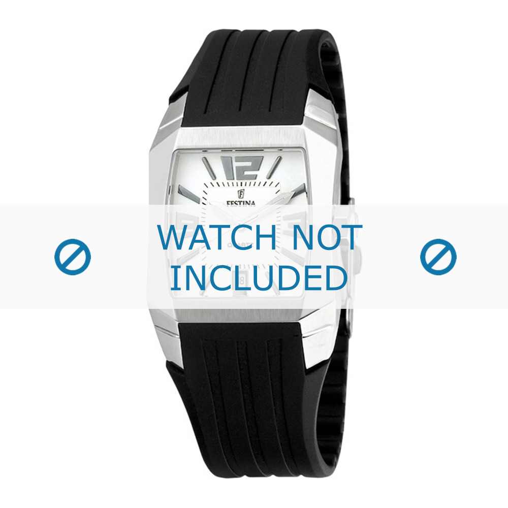 Festina watch strap F16131 1 F16131 2 F16131 3 F16131 4 F16131 5 Rubber plastic Black 21mm
