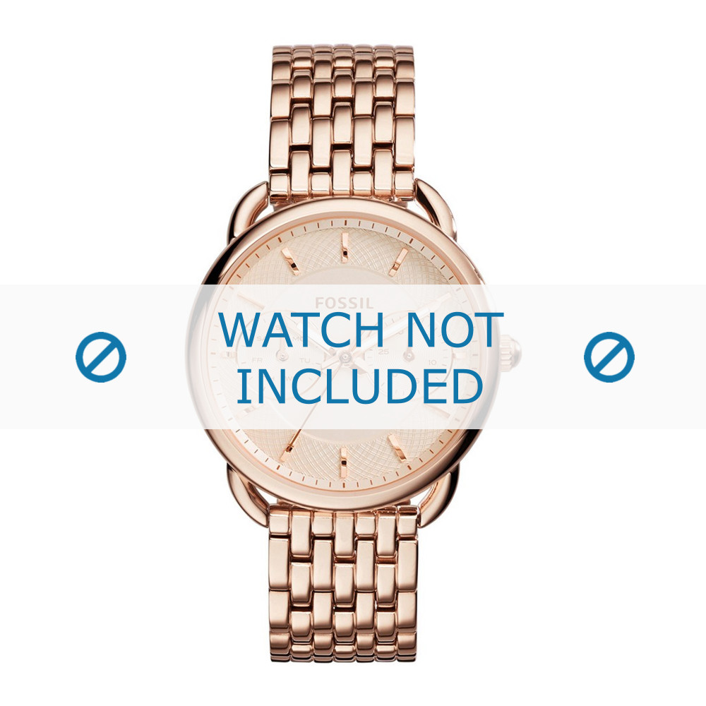 Fossil ES 3713 new watch strap Steel Gold Rose Order now
