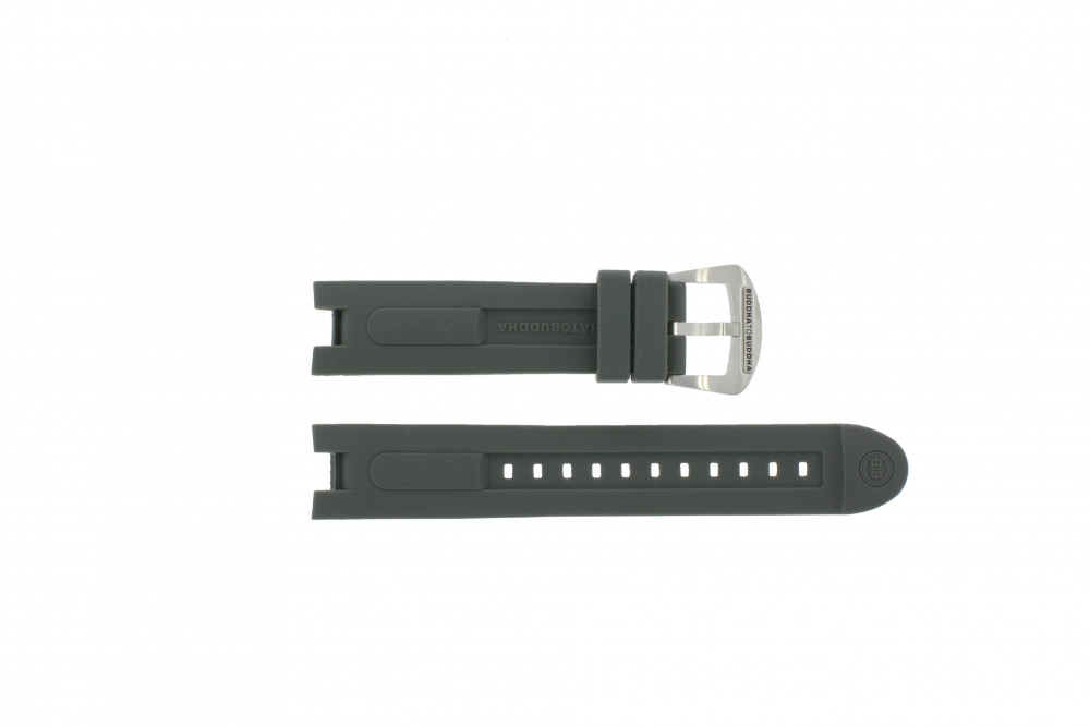 Watch strap BTB.M.D.CH.2.2 Rubber Grey 21mm