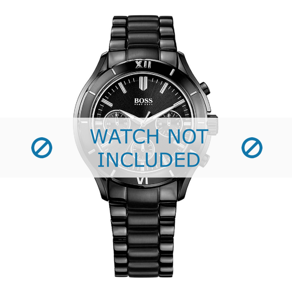 Hugo Boss watch strap 1502284 HB 105 3 34 2449 HB659002352 Metal Black 20mm