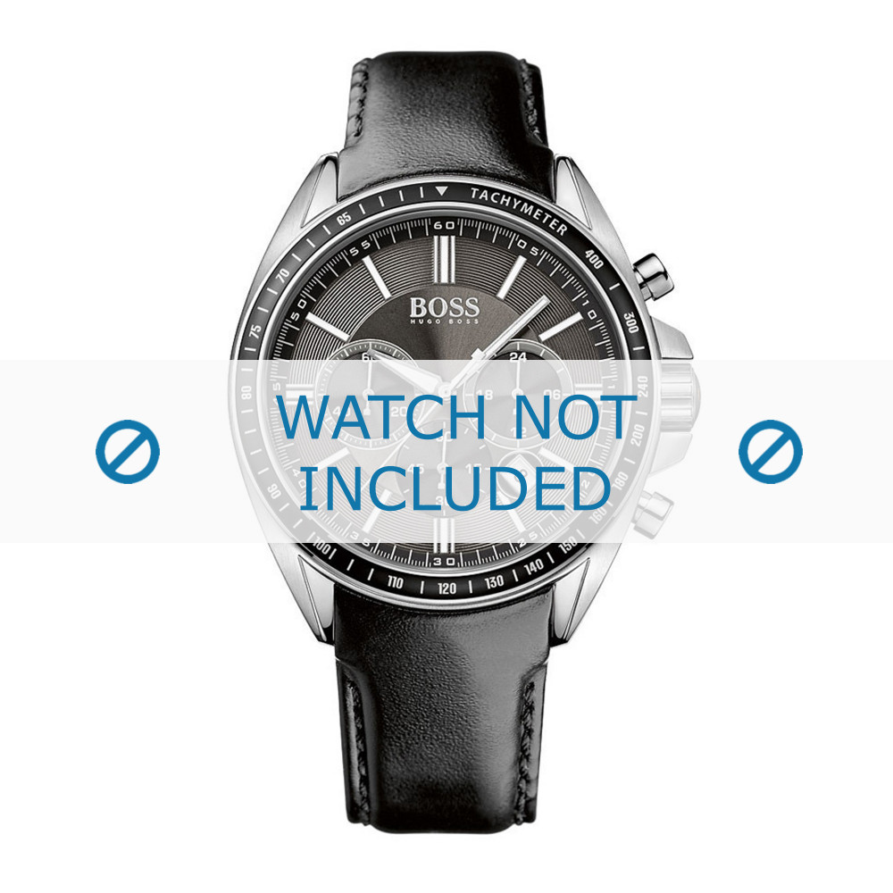 Wieg Bezwaar Wantrouwen Hugo Boss watch strap HB-232-1-27-2726 / HB1513085 Leather Black - Order  now from World of Watch Straps!