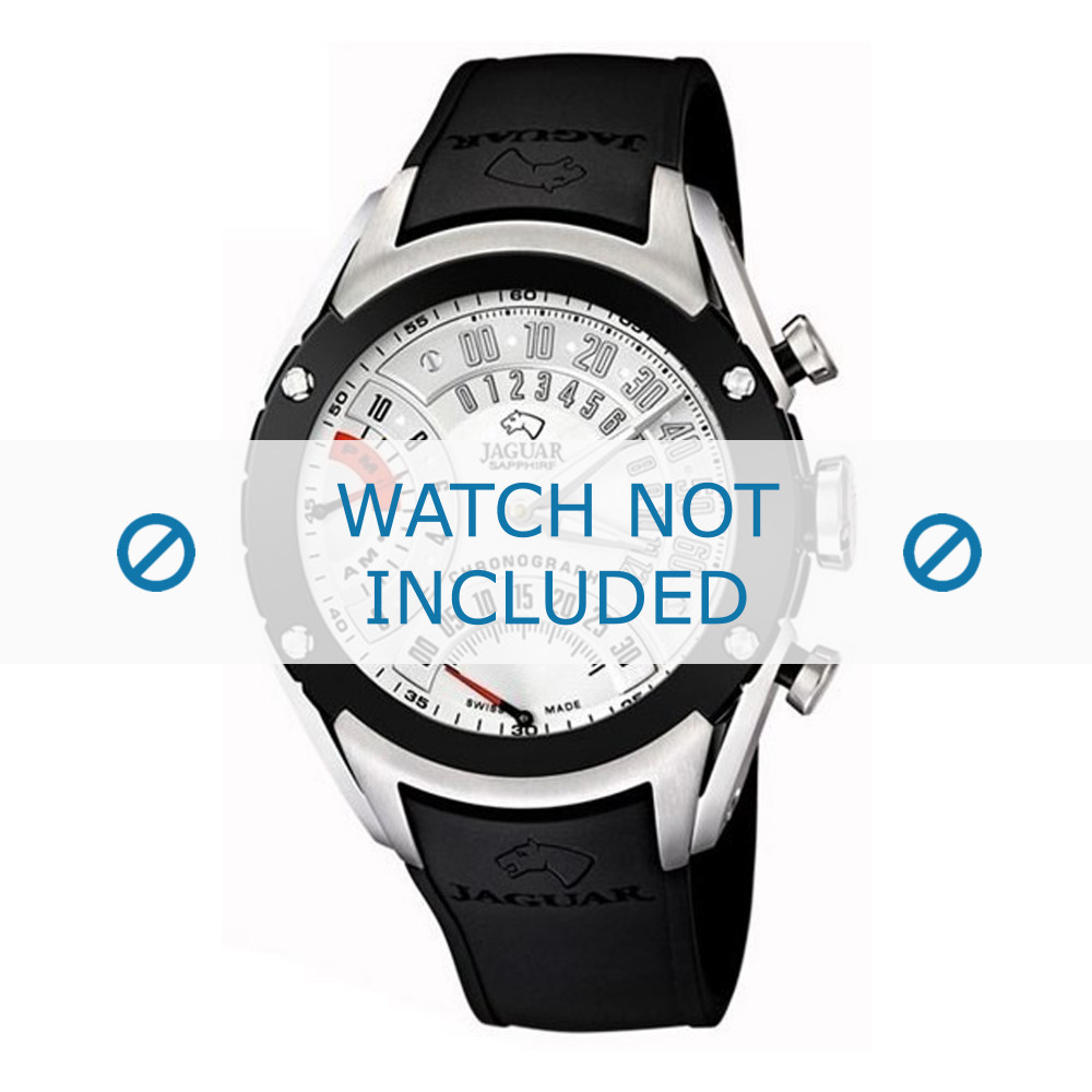 Watch strap Jaguar J659 1 Rubber Black 20mm