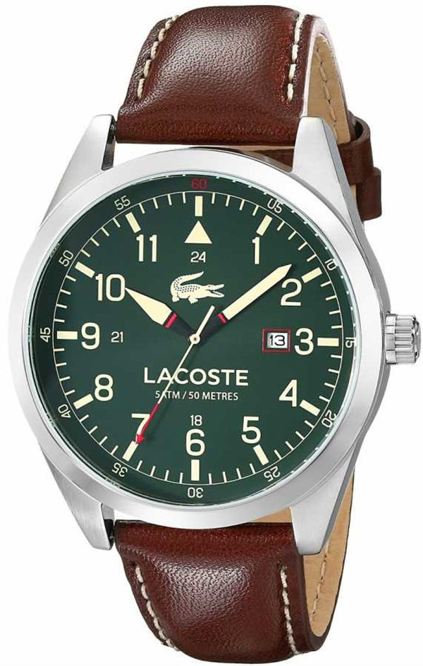 lacoste watch leather strap
