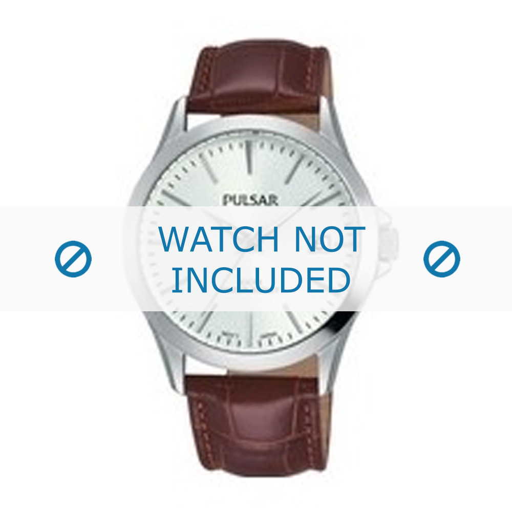 Watch strap Pulsar VJ42 X182 PS9455X1 PQG036X Croco leather 20mm