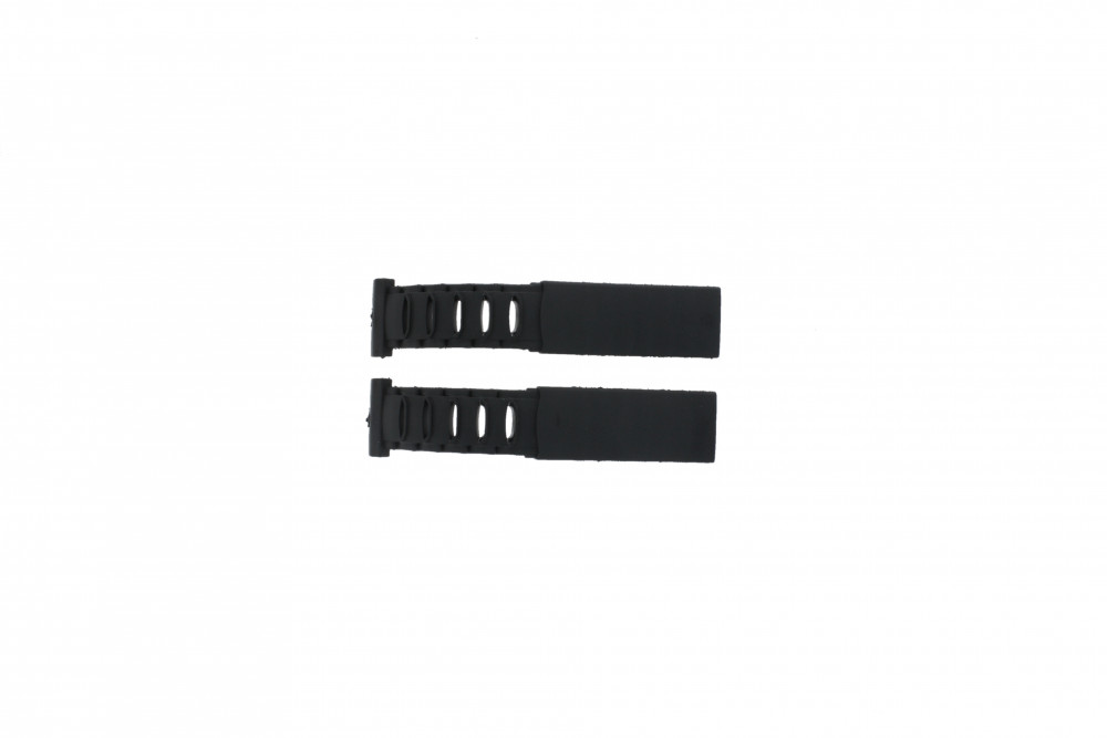 Seiko watch strap 5M42-0E39 Silicone Black - Order now from World of Watch  Straps!