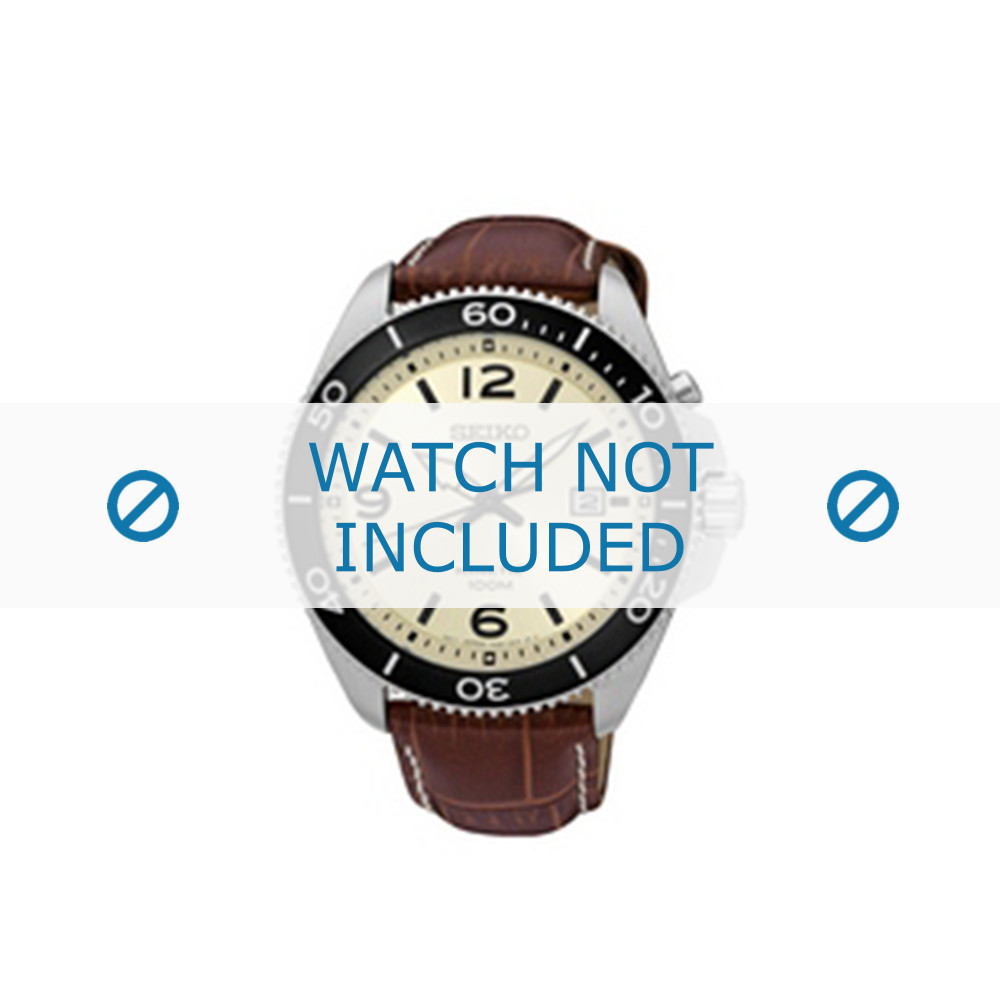 Watch strap Seiko 5M82-0AY0 / SKA749P1 / L07N01CJ0 Croco leather 22mm