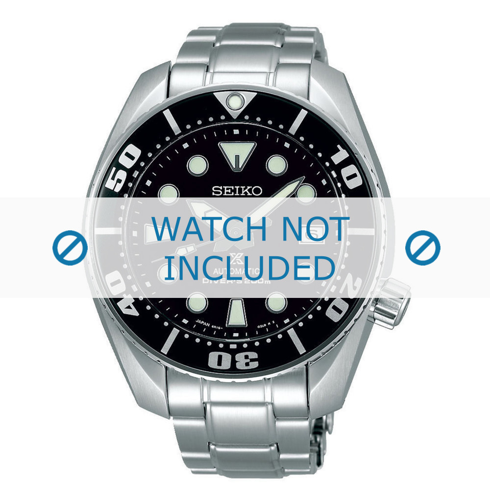 Seiko 6R15-00G0 / SBDC031J / D3D9AG watch strap Steel 20mm