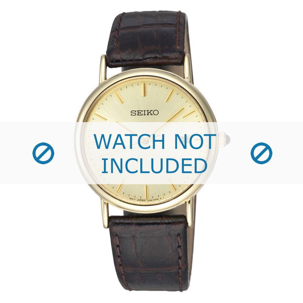 Watch strap Seiko 7N32-0DP0 / SKK722P1 / 4A1D3KL Croco leather 18mm